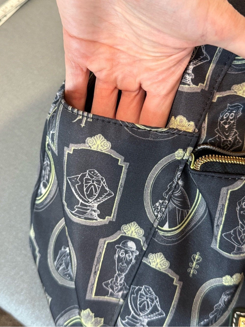 Dooney & Bourke Black Haunted Portraits Backpack - Picture 5 of 12